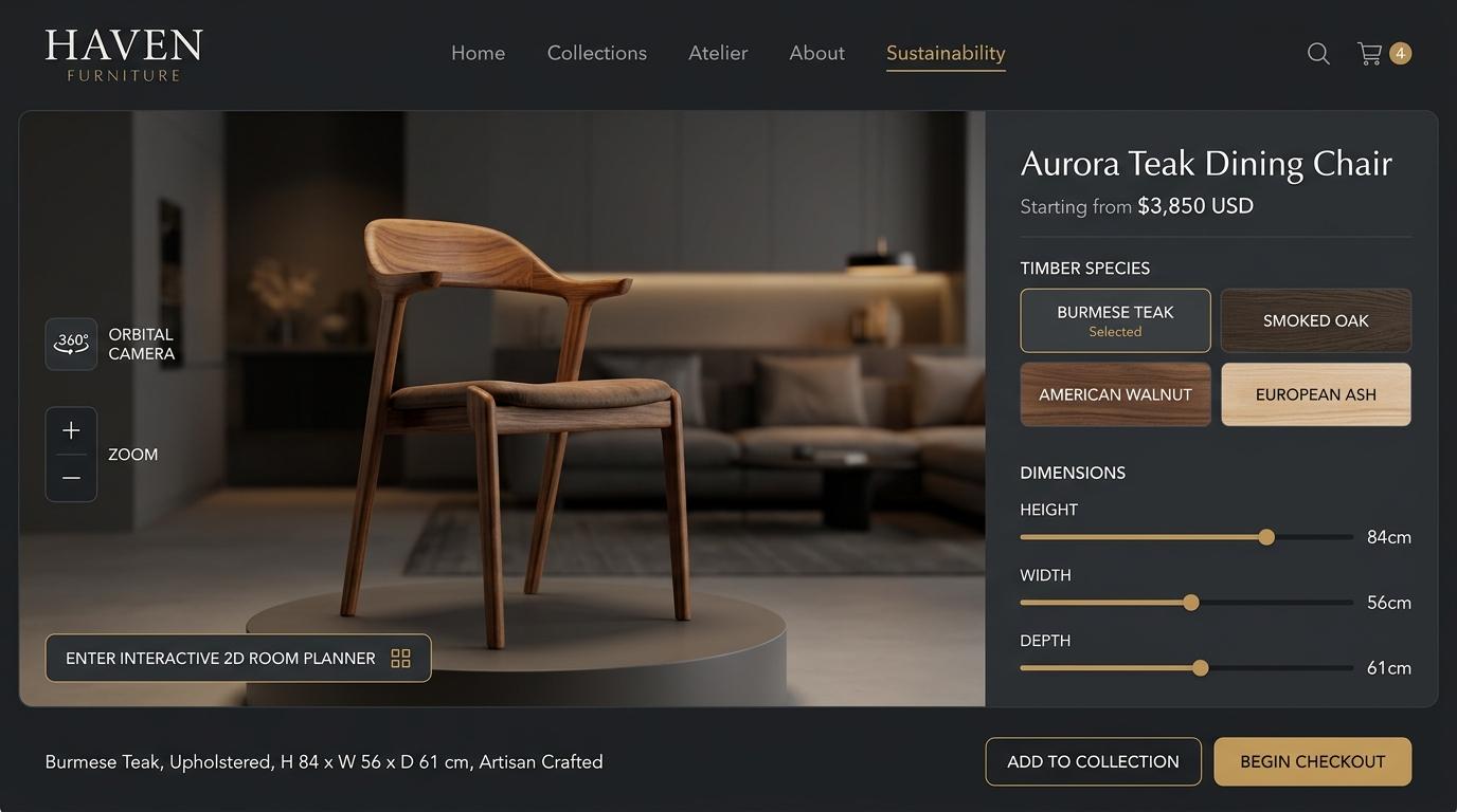 Haven Furniture – Luxury Teak E-Commerce & Custom Atelier